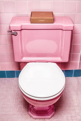 Pink Toilet Bowl